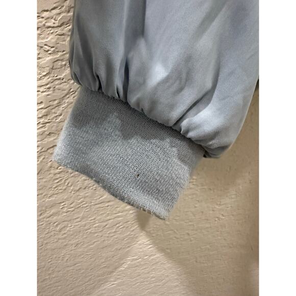 Baby Blue Weatherproof Zipper Jacket XL Elastic Waist & Cuffs Two Pockets - Picture 6 of 10